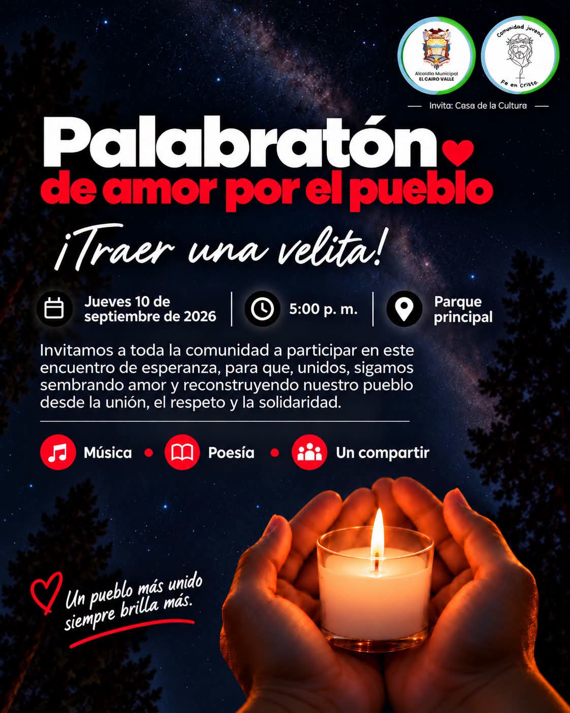 "Un pueblo más unido siempre brilla más": El Cairo invita a la Palabratón de amor por el pueblo